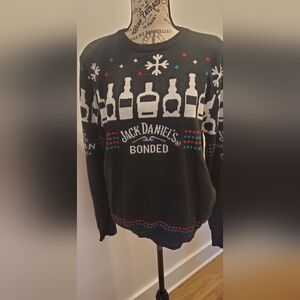 Jack Daniel's Black and White Festive Sweater